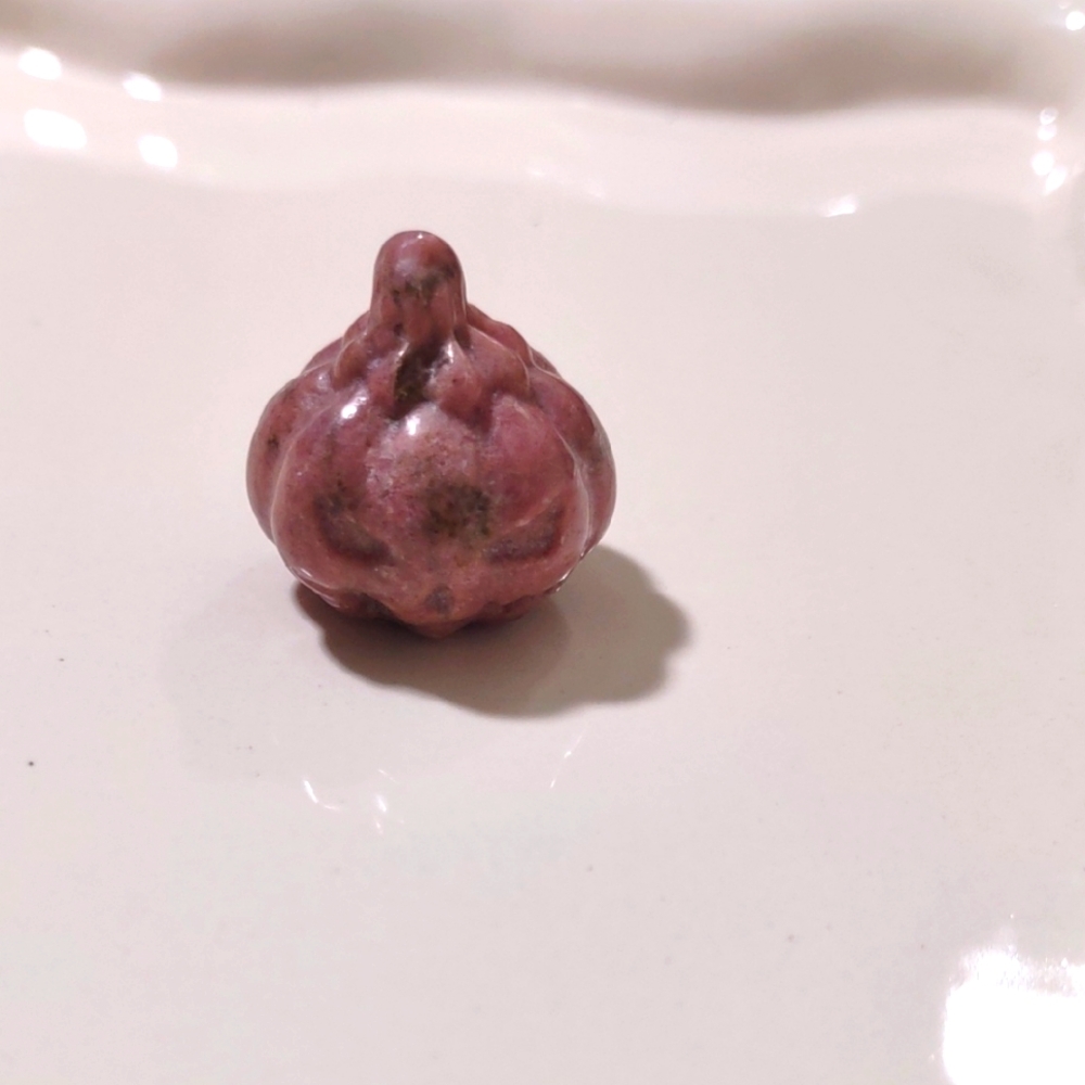 Mini Rhodonite Pumpkin Carving SIZE 0.5X0.5 LIGHT PINK #2